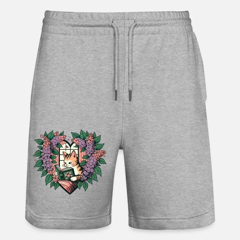 Chat de lecture - Short de jogging bio TRAINER Stanley/Stella unisexe - gris chiné