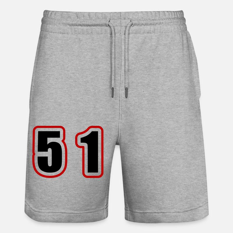 51 Nombre Collège - Short de jogging bio TRAINER Stanley/Stella unisexe - gris chiné