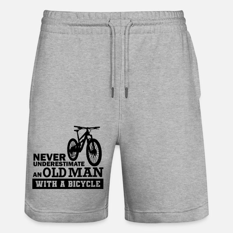 Drôle de dicton de bicyclette - Short de jogging bio TRAINER Stanley/Stella unisexe - gris chiné