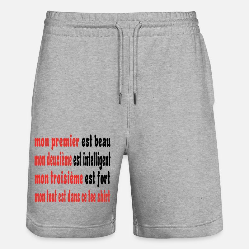 Das Beste - Stanley/Stella Unisex Bio Joggingshorts Trainer  - Grau meliert