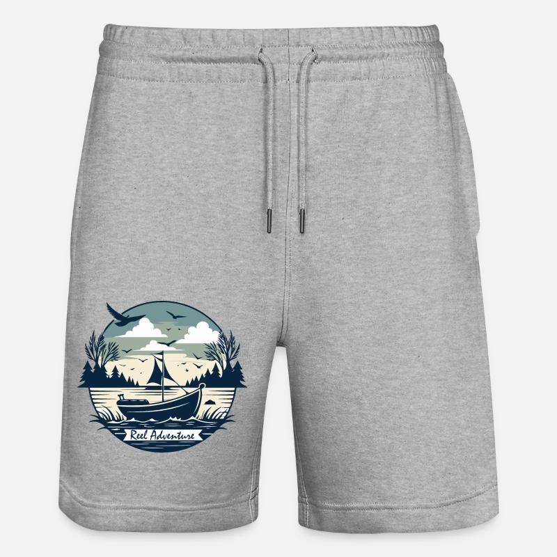 BOOTE, ROLLENABENTEUER - Stanley/Stella Unisex Bio Joggingshorts Trainer  - Grau meliert