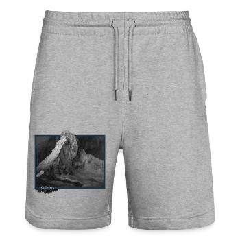 Cervino - Matterhorn - Stanley/Stella Trainer Unisex Organic Jogging Shorts - heather grey - Front - Nik (191cm) & Marisol (170cm)