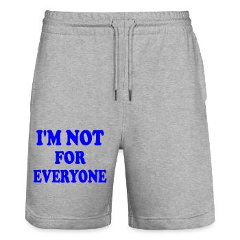 i'm not for everyone - Stanley/Stella Unisex Bio Joggingshorts Trainer  - Grau meliert - Vorne - Nik (191cm) & Marisol (170cm)