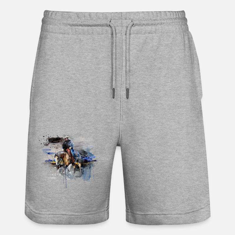 Western Trab - Short de jogging bio TRAINER Stanley/Stella unisexe - gris chiné