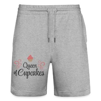 cupcakes - Stanley/Stella Unisex Bio Joggingshorts Trainer  - Grau meliert - Vorne - Nik (191cm) & Marisol (170cm)