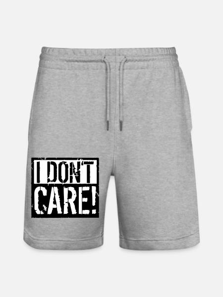 I do not care - Stanley/Stella Trainer Unisex Organic Jogging Shorts - heather grey