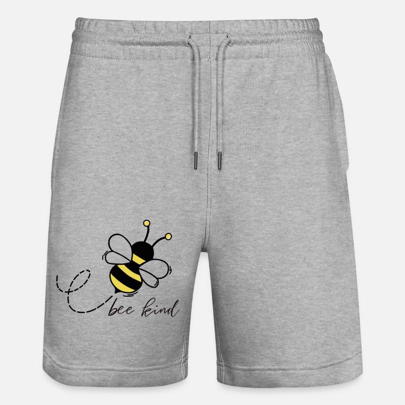 Bee kind - Stanley/Stella Unisex Bio Joggingshorts Trainer  - Grau meliert