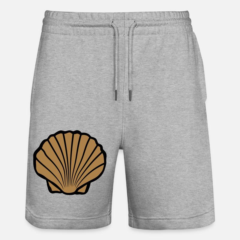 Brown Shell Logo - Short de jogging bio TRAINER Stanley/Stella unisexe - gris chiné