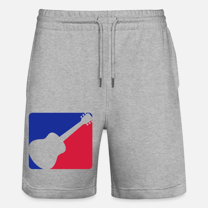 Blue Red Guitariste Guitare - Short de jogging bio TRAINER Stanley/Stella unisexe - gris chiné