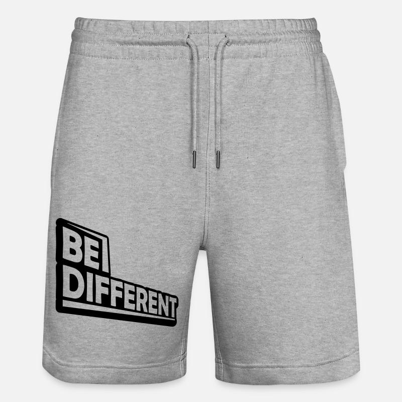 Be different Logo Design - Stanley/Stella Unisex Bio Joggingshorts Trainer  - Grau meliert