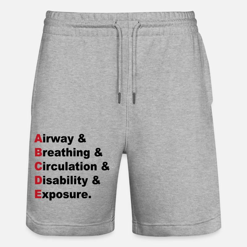 ABCDE Regel - Stanley/Stella Unisex Bio Joggingshorts Trainer  - Grau meliert
