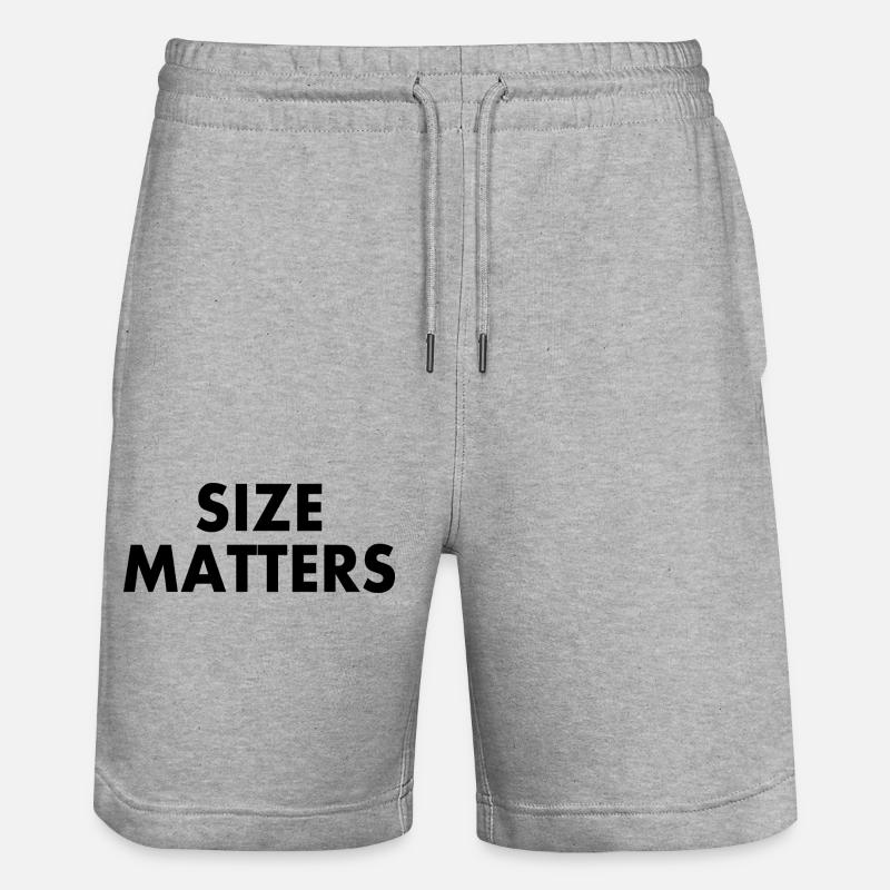 Size matters - Stanley/Stella Unisex Bio Joggingshorts Trainer  - Grau meliert