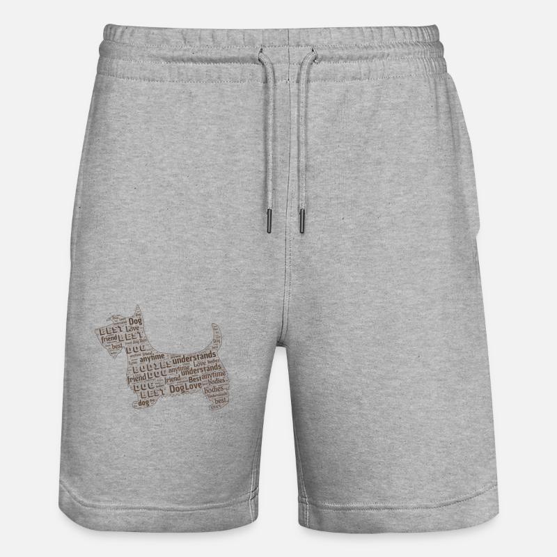 Dictons de chien - Short de jogging bio TRAINER Stanley/Stella unisexe - gris chiné
