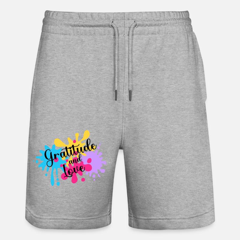 Gratitude et amour - Short de jogging bio TRAINER Stanley/Stella unisexe - gris chiné