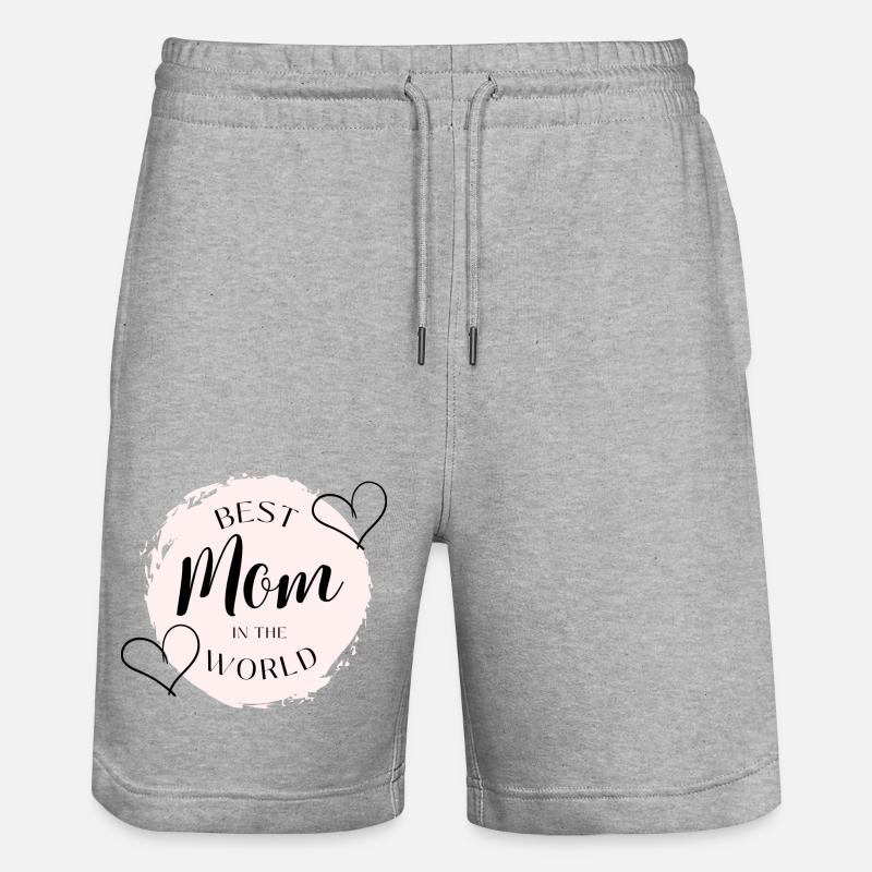 Best Mom - Stanley/Stella Trainer Unisex Organic Jogging Shorts - heather grey