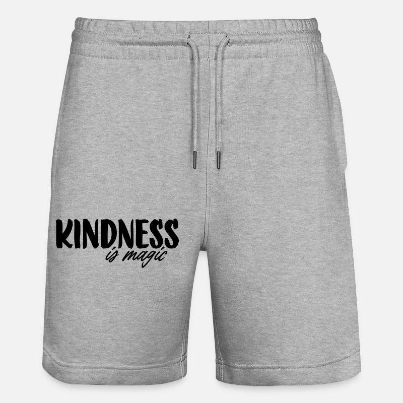 Kindness is magic - Stanley/Stella Trainer Unisex Organic Jogging Shorts - heather grey