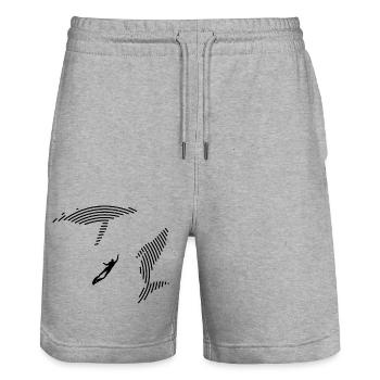 Tauchen mit Walen - Stanley/Stella Unisex Bio Joggingshorts Trainer  - Grau meliert - Vorne - Nik (191cm) & Marisol (170cm)