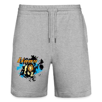 Lion - Stanley/Stella Unisex Bio Joggingshorts Trainer  - Grau meliert - Vorne - Nik (191cm) & Marisol (170cm)