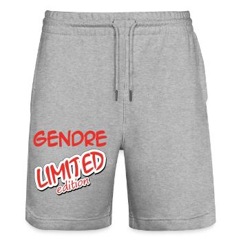 GENDRE LIMITED EDITION - Short de jogging bio TRAINER Stanley/Stella unisexe - gris chiné - Devant - Nik (191cm) & Marisol (170cm)