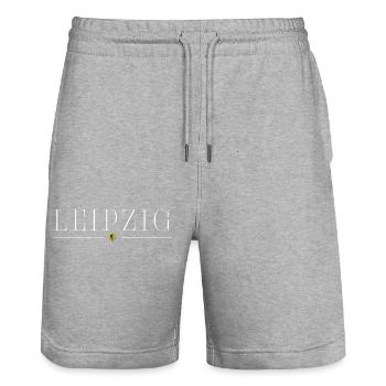 Leipzig, Deutschland Eleganz T-Shirt - Stanley/Stella Unisex Bio Joggingshorts Trainer  - Grau meliert - Vorne - Nik (191cm) & Marisol (170cm)