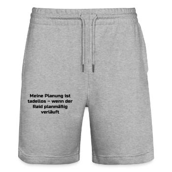 Typisch-Gamer - Stanley/Stella Unisex Bio Joggingshorts Trainer  - Grau meliert - Vorne - Nik (191cm) & Marisol (170cm)