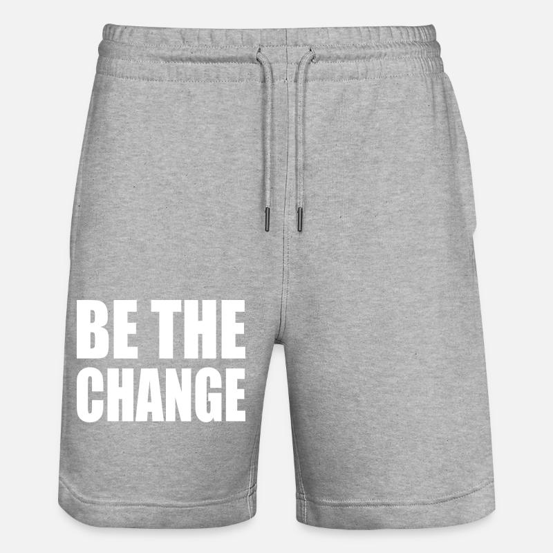 be the change - Short de jogging bio TRAINER Stanley/Stella unisexe - gris chiné