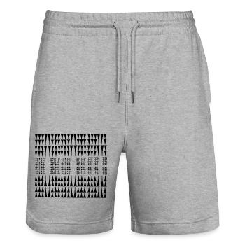 Extraordinaire 24 - Short de jogging bio TRAINER Stanley/Stella unisexe - gris chiné - Devant - Nik (191cm) & Marisol (170cm)