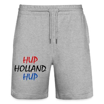Hup holland hup - Short de jogging bio TRAINER Stanley/Stella unisexe - gris chiné - Devant - Nik (191cm) & Marisol (170cm)