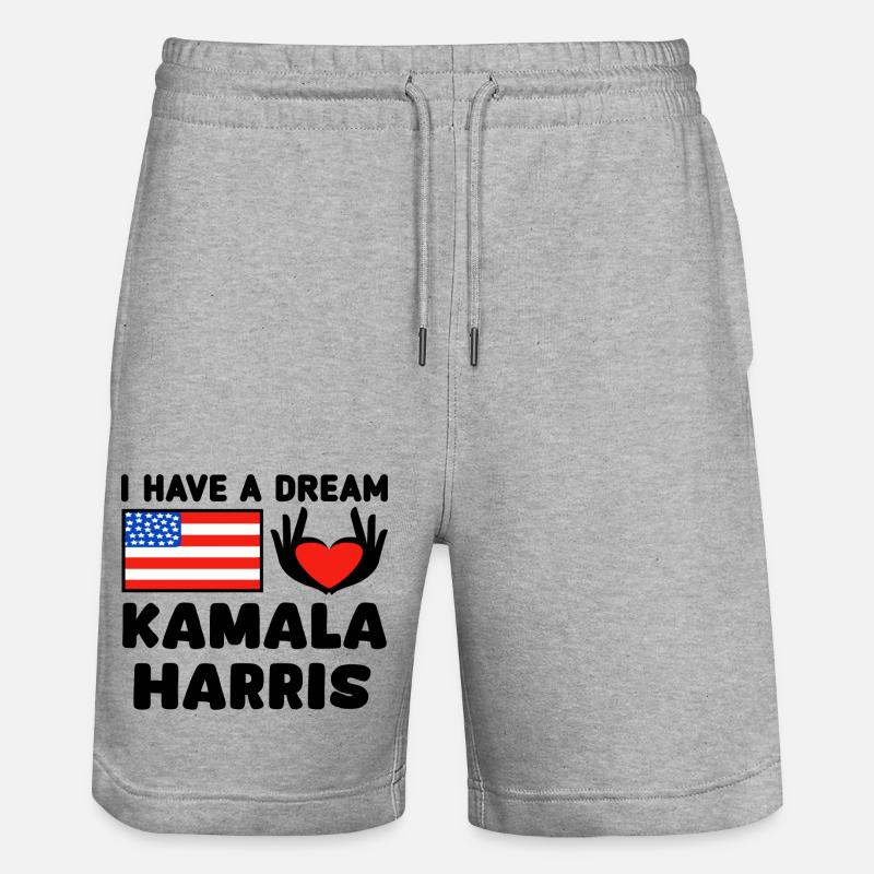 Kamala Harris, présidente de Hearthand - Short de jogging bio TRAINER Stanley/Stella unisexe - gris chiné
