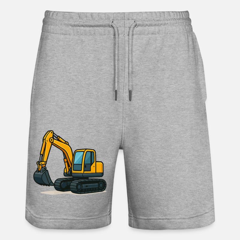bagger comic - Stanley/Stella Unisex Bio Joggingshorts Trainer  - Grau meliert