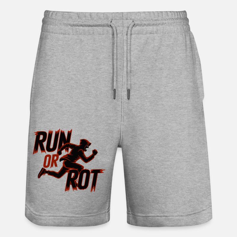 COURIR OU POURRIR - Short de jogging bio TRAINER Stanley/Stella unisexe - gris chiné