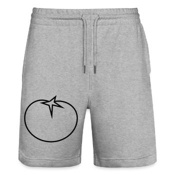 Tomate - Short de jogging bio TRAINER Stanley/Stella unisexe - gris chiné - Devant - Nik (191cm) & Marisol (170cm)