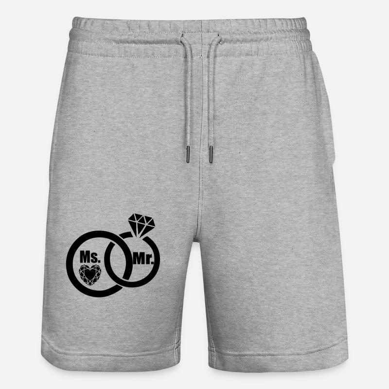 Mariage - Short de jogging bio TRAINER Stanley/Stella unisexe - gris chiné