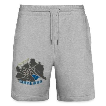 Wien Simmering - Stanley/Stella Unisex Bio Joggingshorts Trainer  - Grau meliert - Vorne - Nik (191cm) & Marisol (170cm)