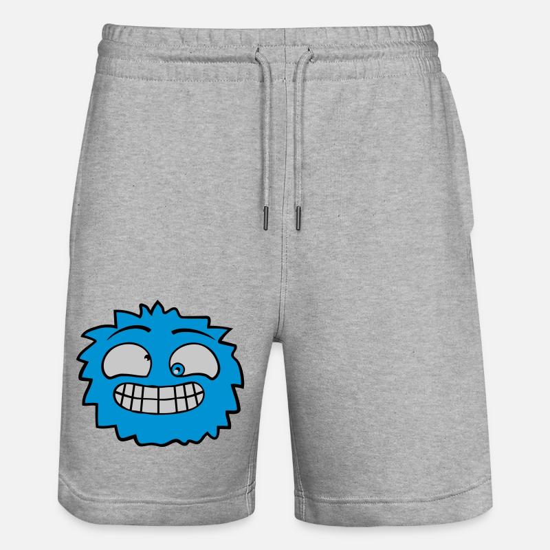 Visage de monstre poilu - Short de jogging bio TRAINER Stanley/Stella unisexe - gris chiné