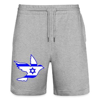 Israel - Stanley/Stella Unisex Bio Joggingshorts Trainer  - Grau meliert - Vorne - Nik (191cm) & Marisol (170cm)