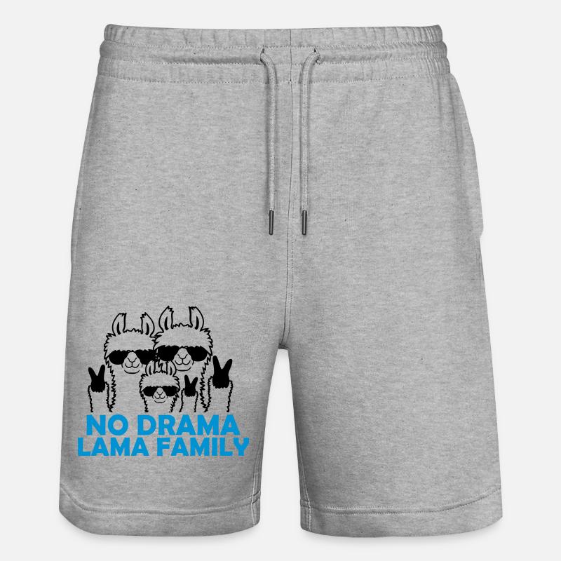 Parents No Drama Lama - Short de jogging bio TRAINER Stanley/Stella unisexe - gris chiné