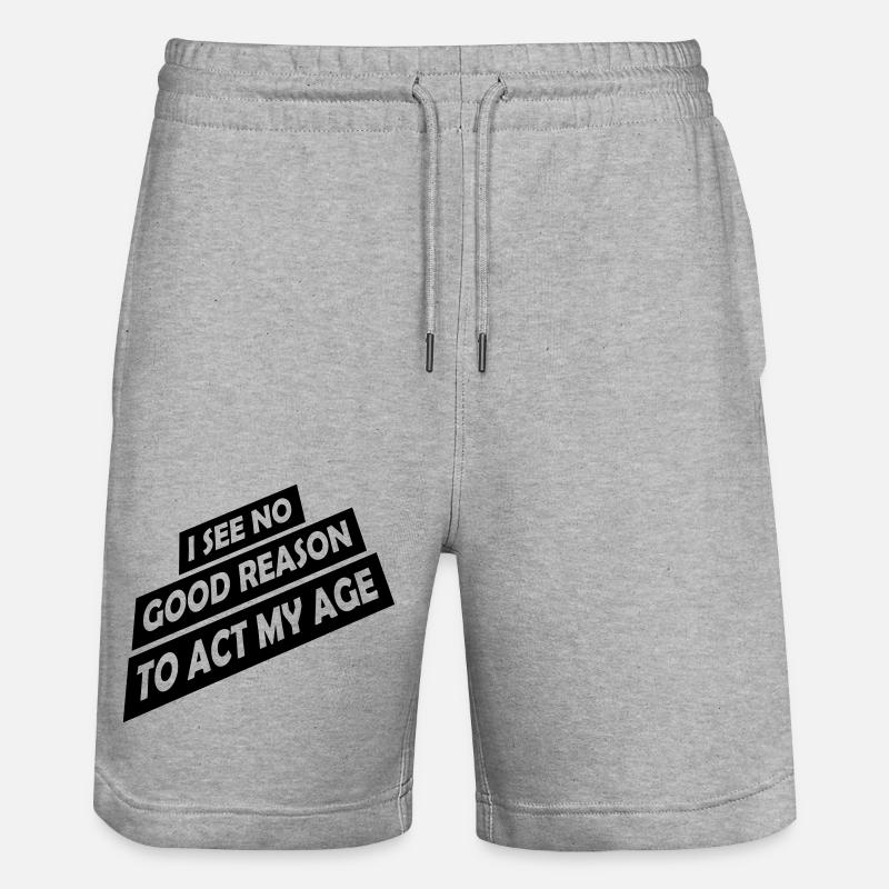 pour agir à mon âge - Short de jogging bio TRAINER Stanley/Stella unisexe - gris chiné