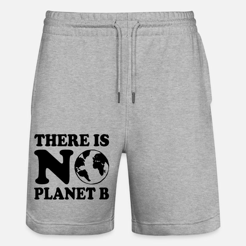 There is no planet b - Short de jogging bio TRAINER Stanley/Stella unisexe - gris chiné