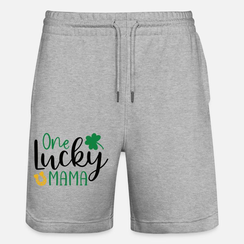 Design One lucky mama - Short de jogging bio TRAINER Stanley/Stella unisexe - gris chiné