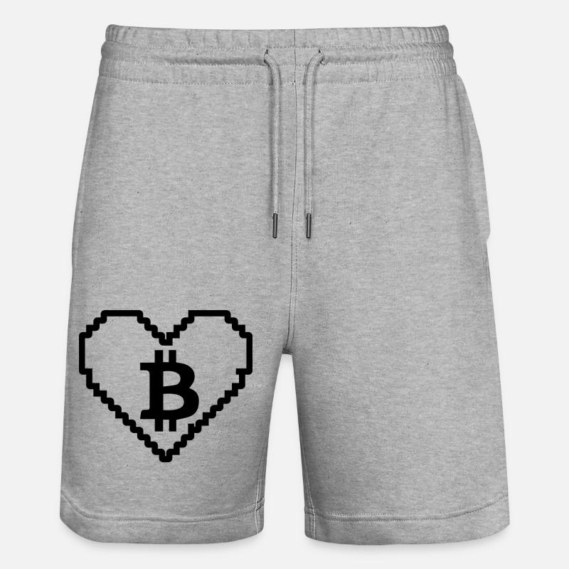 Crypto Bitcoin Trading - Short de jogging bio TRAINER Stanley/Stella unisexe - gris chiné