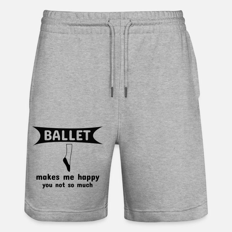 Danse Danse Musique - Short de jogging bio TRAINER Stanley/Stella unisexe - gris chiné