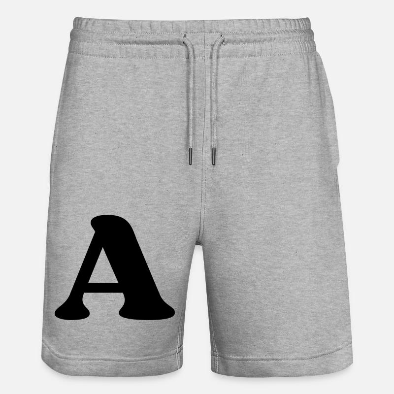 Lettre a - Short de jogging bio TRAINER Stanley/Stella unisexe - gris chiné