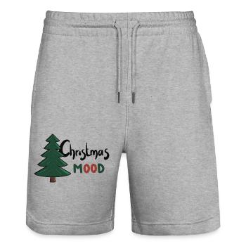 Christmas mood - Short de jogging bio TRAINER Stanley/Stella unisexe - gris chiné - Devant - Nik (191cm) & Marisol (170cm)