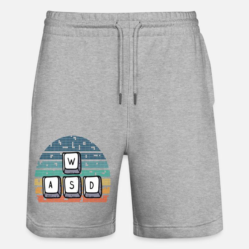 WASD Rétro - Short de jogging bio TRAINER Stanley/Stella unisexe - gris chiné