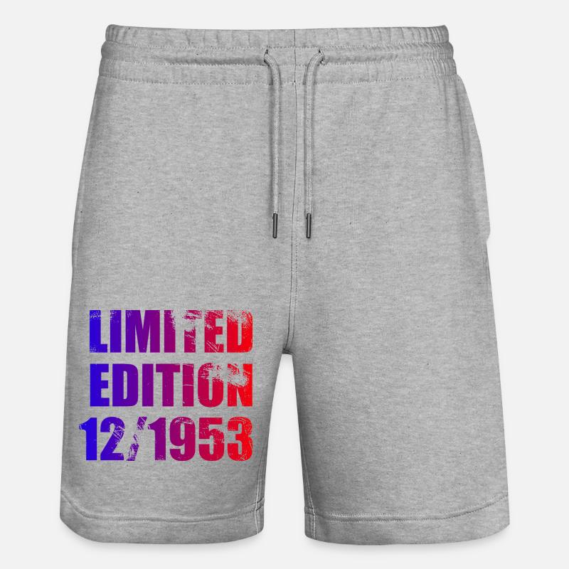 70e anniversaire édition limitée 12/1953 - Short de jogging bio TRAINER Stanley/Stella unisexe - gris chiné