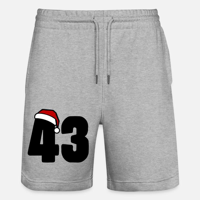 43 Numéro Noël - Short de jogging bio TRAINER Stanley/Stella unisexe - gris chiné