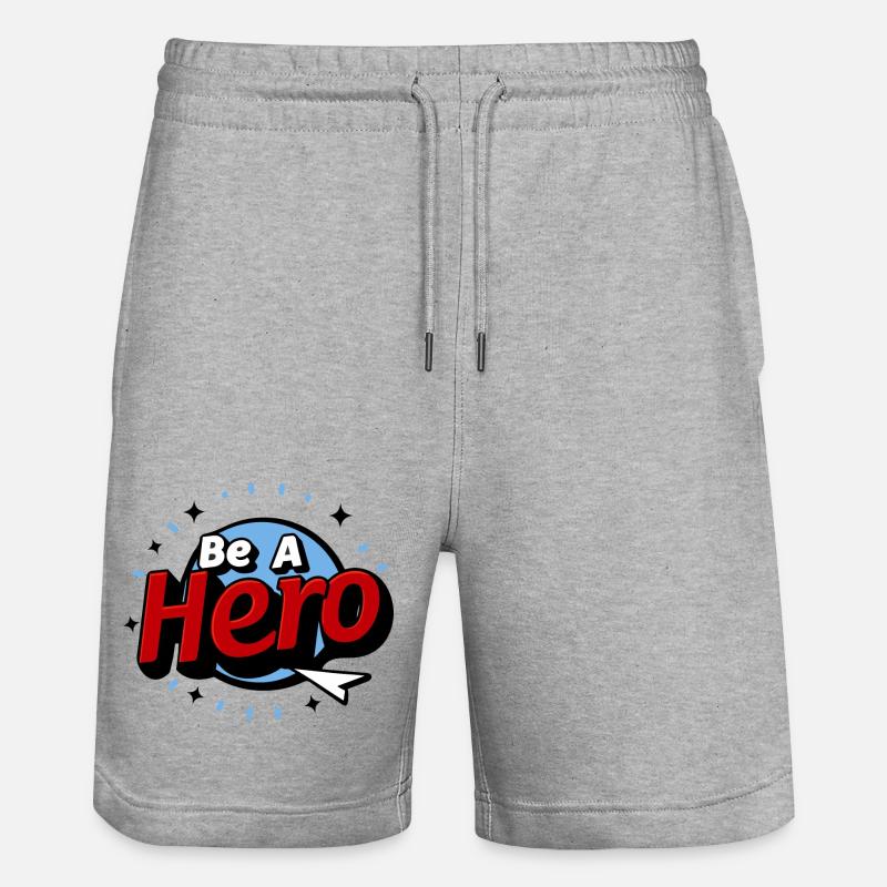 SEI EIN HELD - Stanley/Stella Unisex Bio Joggingshorts Trainer  - Grau meliert