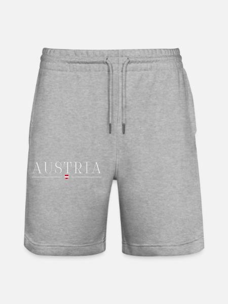I love Austria - Stanley/Stella Trainer Unisex Organic Jogging Shorts - heather grey