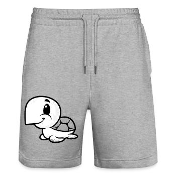 Marine Conservation - Stanley/Stella Trainer Unisex Organic Jogging Shorts - heather grey - Front - Nik (191cm) & Marisol (170cm)